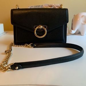 Rebecca Minkoff Black Leather Jean crossbody bag.